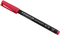 Staedtler Lumocolor 317-2 - Rotulador permanente, rojo, M - 1mm