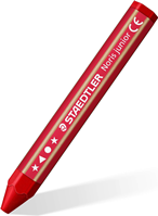STAEDTLER Noris Junior 224 C12 - Crayones de cera gruesos para niños, 12 colores surtidos en caja de cartón