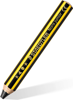 STAEDTLER Noris Junior 141-2B BK - Lápiz de grafito grueso para niños, graduación 2B. Presentación en blister.
