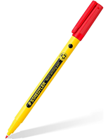 STAEDTLER Noris writing pen 307 Fineliner, carcasa de 97% plástico reciclado según ISO 14021, rojo, 1  rotulador
