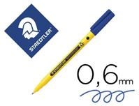 STAEDTLER Noris writing pen 307 Fineliner, carcasa de 97% plástico reciclado según ISO 14021, azul, 1  rotulador