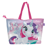 BOLSA DE PLAYA DE 48X32CM CON CREMALLERA DE UNICORNIO