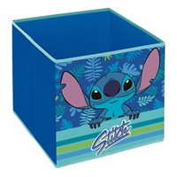 CONTENEDOR - ORGANIZADOR TEXTIL CON FORMA DE CUBO PLEGABLE DE 31X31X31CM DE LILO & STITCH