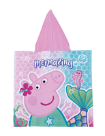 PONCHO DE MICROFIBRA CON CAPUCHA DE 50X100CM DE PEPPA PIG
