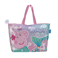 BOLSA DE PLAYA DE 48X32CM CON CREMALLERA DE PEPPA PIG