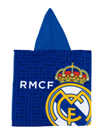 PONCHO DE MICROFIBRA CON CAPUCHA DE 50X100CM DE REAL MADRID CF