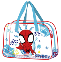BOLSA GRANDE DE PLAYA TRANSPARENTE DE 35X50X24CM DE SPIDEY & FRIENDS