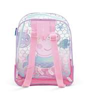 MOCHILA DE PLAYA TRANSPARENTE DE 31X25X23CM DE PEPPA PIG