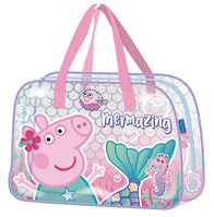 BOLSA GRANDE DE PLAYA TRANSPARENTE DE 35X50X24CM DE PEPPA PIG