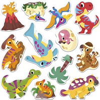 Pegatinas reposicionables gruesas Dinos - 2 años