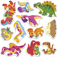 Pegatinas reposicionables gruesas Dinos - 2 años