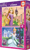 Educa - Disney Princess | Set de 2 Puzzles Infantiles con 48 Piezas. Medidas: 28 x 20 cm. Recomendados a Partir de 4 años (19997)