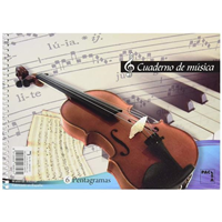 CUADERNO BLOCKS DE MUSICA 80 G RS. 4º (155X215MM.) 20 HOJAS 6