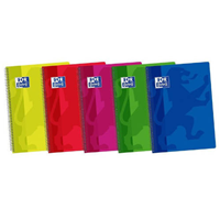 CUADERNO TAPA PLASTICO 4º 80 H OJAS 4X4 COLORES SURTIDOS OXFO