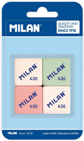 Goma de borrar milan 430 blister , 4 Unidades ( Paquete de 1)