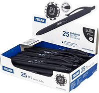 Boligrafo milan p1 retractil 1 mm touch negro