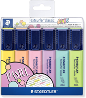 Staedtler 364 CWP6. Rotuladores fluorescentes Textsurfer. Estuche con 6 marcadores de color variados.