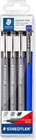 Staedtler 308 S1WP3 . 3 rotuladores negros + un portaminas de regalo, negro