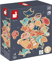 IMANES DEL MUNDO MARINO 24 PIEZAS