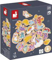 IMANES DE UNICORNIOS Y DRAGONES 24 PIEZAS