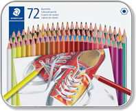 STAEDTLER 175M72 ST Lápices de colores con forma hexagonal, Caja con 72 colores variados