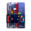 Libreta de Anillas y Estuche con 6 Artículos de Papelería Game Over