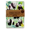 Libreta A5 de Papel Reciclado a Rayas Oso Panda Reino Animal