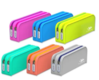 ESTUCHE SILICONA, PORTATODO LAGART SILICONA RECTANGULAR DOBLE CREMALLERA