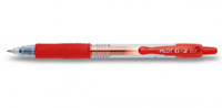 Boligrafo Pilot g-2 rojo tinta gel retractil sujecion de caucho