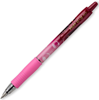 Pilot G-2-07 - Bolígrafo de tinta de gel de burbujas, bolígrafos retráctiles de tinta suave con agarre ergonómico para escribir, diario, bocetos, tomar notas y creatividad, tinta azul, barril rosa