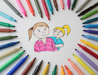 Rotulador giotto turbo color caja de 12 colores lavables con punta bloqueada