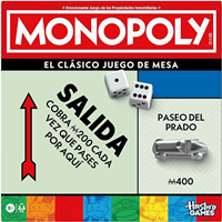 Hasbro Gaming, Monopoly Clásico, Juego de Mesa, Inversión en Familia, Tablero, Caja Almacenamiento