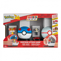 Pokemon Surprise Attack Poke Ball Game with 2 Figures Fennekin & Pancham Wave 5 (JW002474-W5/PKW4184)