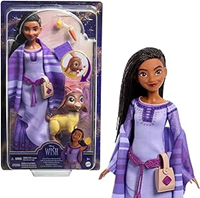 Mattel Disney Wish El Poder de los Deseos, Asha Muñeca con cabra Valentino, Star y accesorios, inspirado en la película, juguete +3 años, accesorios puede variar (HPX25)