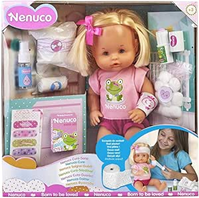 Nenuco Cura Sana, Muñeca para Jugar a los médicos con tu bebé, con tiritas de Colores y el Kit médico para Curar a la muñeca