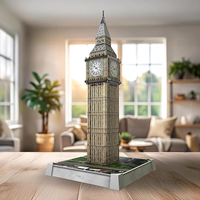Ravensburger - Puzzle 3D Adultos Iconics: Big Ben LED | Puzzles 3D para Adultos | Maquetas para Montar De 216 Piezas | Regalo Adulto | Regalo Navidad