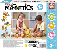 Educa - Magnetics | Juego Educativo de construcción 3D magnético con 42 Piezas para niños, construye Figuras geométricas desarrollando la Creatividad e imaginación. A Partir de 3 años (20023)