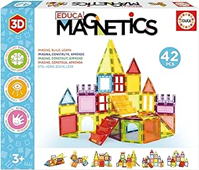 Educa - Magnetics | Juego Educativo de construcción 3D magnético con 42 Piezas para niños, construye Figuras geométricas desarrollando la Creatividad e imaginación. A Partir de 3 años (20023)