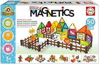 Educa - Magnetics Parck Zoo | Juego Educativo de construcción 3D magnético con 50 Piezas para niños. Incluye 4 Animales y 8 Tarjetas. Construye Figuras geométricas. A Partir de 3 años (20270)