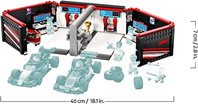 LEGO City Garaje de F1 con Coches Mercedes-AMG y Alpine, 2 Maquetas de Vehículos de Fórmula 1 de Juguete y 2 Minifiguras de Pilotos y 4 Mecánicos, Regalo para Niños y Niñas de 7 Años o Más 60444