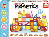 Educa - Magnetics | Juego Educativo de construcción 3D magnético con 83 Piezas para niños, construye Figuras geométricas desarrollando la Creatividad e imaginación. A Partir de 3 4 5 años (20025)