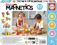 Educa - Magnetics | Juego Educativo de construcción 3D magnético con 83 Piezas para niños, construye Figuras geométricas desarrollando la Creatividad e imaginación. A Partir de 3 4 5 años (20025)