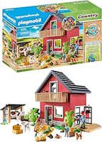 PLAYMOBIL Country 71248 Casa de Campo, casa con Muchos Animales de Granja, Granja ecológica, Juguete sostenible para niños a Partir de 4 años