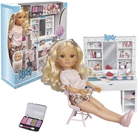 Nancy Un día de Belleza, Muñeca de Pelo Rizado con un tocador de Maquillaje y Peinados