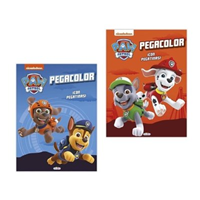 Libros Pegacolor c/pegatinas Paw Patrol - niño