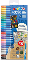 Rotulador carioca acrilico paint marker punta media tip estuche de 24 unidades colores surtidos